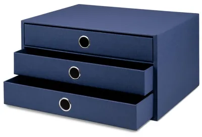 Produktbild von RÖSSLER Schubladenbox S.O.H.O. quer navy 3 Stück