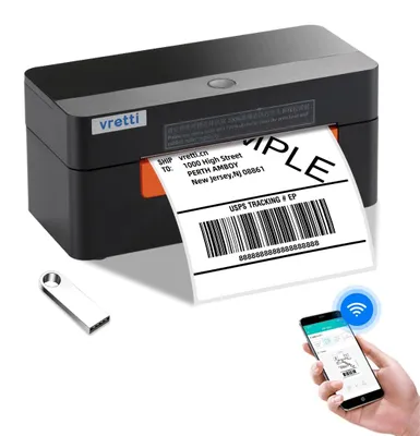 WiFi-Etikettendrucker 4x6, Thermodrucker, drahtlos, für Versandlabels