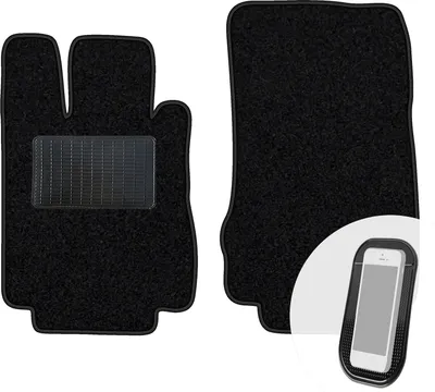 Produktbild von moto-MOLTICO Vorne Fußmatten Auto Velours Autoteppiche Schwarz Automatten Set 2-teilig passend für Mercedes-Benz S-Klasse W220 lang 1998-2005