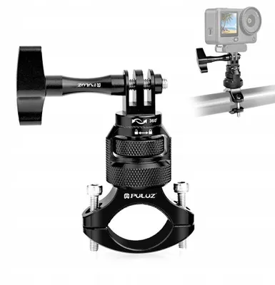Obrázek produktu pro Držák na řídítka 360°, upevnění na motocykl nebo kolo pro GoPro, SJCAM, XIAOMI, DJI / PU796B