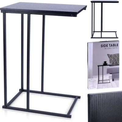 Produktbild von Couchtisch Wohnzimmertisch Sofatisch Kaffeetisch Seitentisch schwarz aus Metall 40x26x58 cm