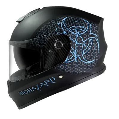 Produktbild von Integralhelm Helm Kinderhelm Motorradhelm Crosshelm BIOHAZARD Teal Größe M