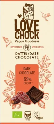 Produktbild von Tafel Dattel Dark Chocolate 69% vegan 70g