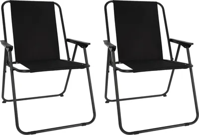Produktbild von 2 Stück Campingstuhl Klappstuhl Faltstuhl Stoff Oxfort Metall