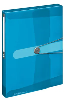 Obrázek produktu pro Dokumentbox A4 - plastový - modrý - šířka hřbetu 4 cm