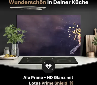 Produktbild von Spritzschutz Küchenrückwand aus Aluminiumverbund Glanz - 3mm - 125x50 cm  - Leckerer Himbeerkuchen