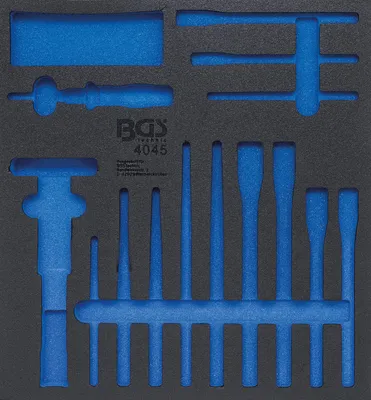 Produktbild von BGS 4045-1 2/3 Werkstattwageneinlage, leer für: Splintentreiber, Meissel und Körner, 15-tlg.