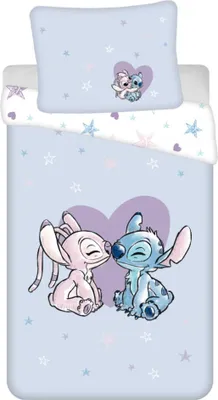 Obrázok produktu pre Disney Lilo a Stitch, Obliečka na prikrývku Star Dog Heart 140×200 cm, 70×90 cm