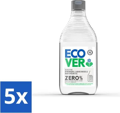 Produktbild von Ecover - Zero Geschirrspülmittel - Duftfrei - 450 ml - Vorteilspack - 5 Stücke