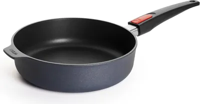 Image de Woll Diamond Lite poêle en fonte à haut bord : manche amovible, tous feux y compris induction, Ø 32 cm, 7 cm de haut, 4.8 litres