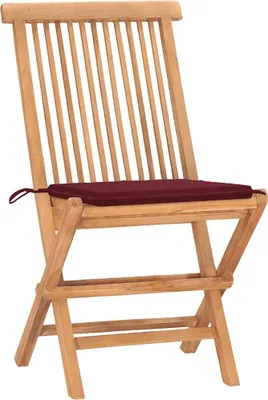 Produktbild von vidaXL 3-tlg. Garten-Essgruppe mit Kissen Klappbar Massivholz Teak