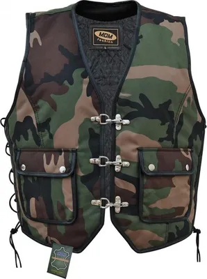 Produktbild von Camouflage Textil Kutte Bikerweste Rockerweste leichte Herren Wesste Chopper (S)