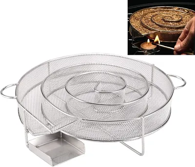 Obrázek produktu pro Generátor studeného kouře, kulatý nerezový generátor studeného kouře BBQ pro grily a udírny