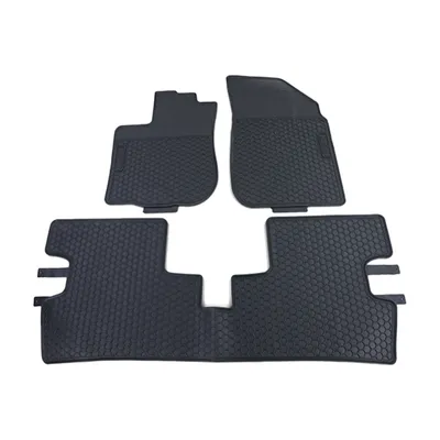 Produktbild von Premium Gummi Fußmatten Set 3-teilig Schwarz für Dacia Duster ab 10