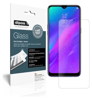 Produktbild von 2x Schutzfolie für Oppo Realme 3 Pro matt - Anti-Shock 9H Folie dipos Glass