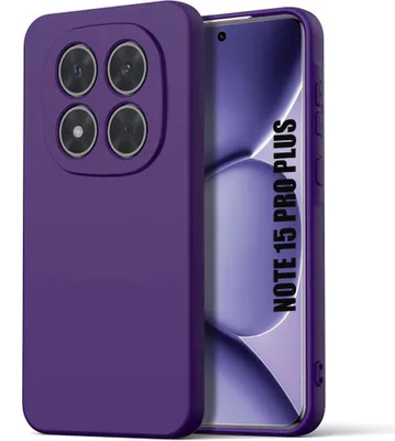Image de Coque pour Xiaomi Redmi Note 15 Pro Plus 5G, Protection Silicone Anti-Rayures Antichoc Violet Nuit