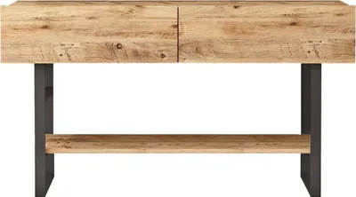 Immagine prodotto di Allein - Credenza, 139x43x76h cm Marrone Quercia, Apertura a Ribalta