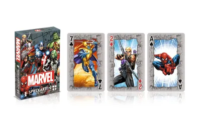 Immagine prodotto di Winning Moves No1 Spielkarten - Marvel Universe, Französisches Blatt, Skat, Poker, ab 6 Jahren, 24419
