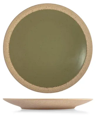 6 Dessertteller Steinzeug grün Ø 20 cm