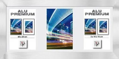 Produktbild von Aluminiumrahmen Quattro silber, 20 x 40 cm
