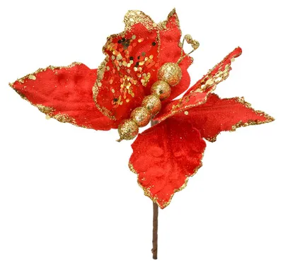 Image de Clayre & Eef Décoration Branche 20x4x25 cm Rouge Synthétique