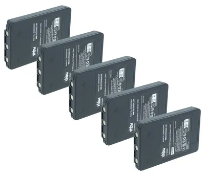 Produktbild von vhbw 5x Akku Ersatz für Autec MHM03, LPM01LI, LPM01, R0BATT00E10A0 für Industrie-Funkfernsteuerung Fernbedienung (500 mAh, 3,6 V, NiMH) - Schwarz
