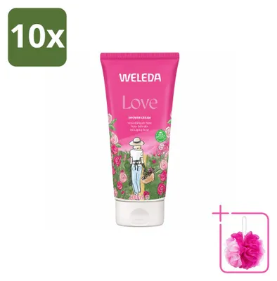 Image de 10 x Crème douche Weleda Aroma Shower Love - 200 ml - Pack économique - 10 pièces