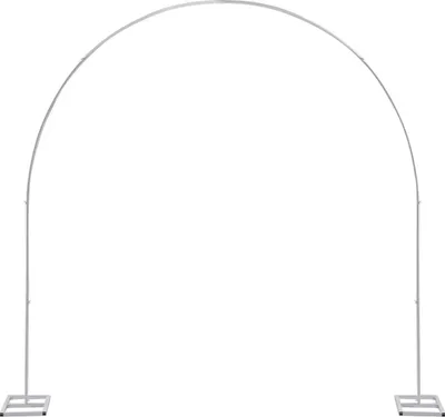 Produktbild von Ballonbogen & Hintergrundständer - Metallbogen - Höhe 2,3 m - Traglast 4–5 kg - Gebogene Form - Einbrennlackiert - Für Abschlussfeier - Weiß