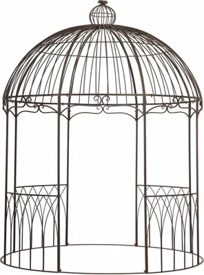 Produktbild von Casa Padrino Jugendstil Pavillon Braun Ø 260 x H. 340 cm - Garten Accessoires