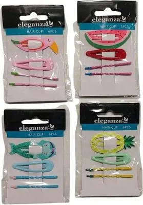 Obrázek produktu pro Sponky do vlasů - mix motivů 4 balení - (K42066)