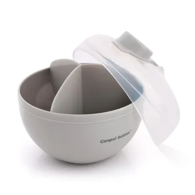 Produktbild von Canpol babies Milchpulverbehälter grau, 3 Fächer, 1 St. 56/014_grey