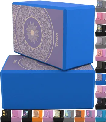 Produktbild von RDX Yoga-Block, rutschfester, hochdichter EVA-Schaum, griffige Oberfläche für Stabilitäts- und Krafttraining (23 x 15 x 9,8 cm)