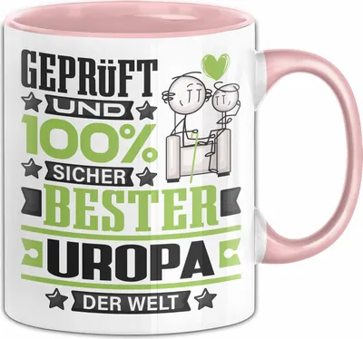 Produktbild von Uropa Geschenk Lustiger Spruch für Uropa Geschenkidee Bester Uropa Der Welt (Rosa)