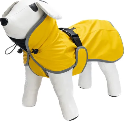 Immagine prodotto di Cappottino impermeabile per cani Beeztees Caro, colore: giallo, taglia: 48 cm