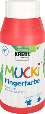Zdjęcie produktu dla KREUL Farba do malowania palcami "MUCKI", czerwona, 750 ml