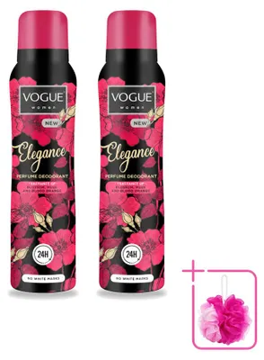 Obrázok produktu pre 2 x Parfumovaný deodorant Vogue Elegance pre ženy - 150 ml - Balenie s 2 kusmi