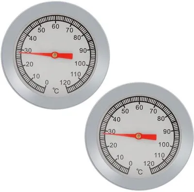 Immagine prodotto di Termometro per griglia in acciaio inossidabile, con range di temperatura da 50 a 500 gradi - diametro 3 cm