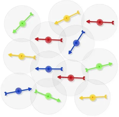 Produktbild von Acryl Spelspinners für Klassenaktivitäten, 12 Stück, weiß