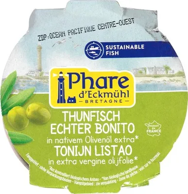 Productafbeelding van Phare d'Eckmühl Tonijn Listao In Olijfolie (160 gr)