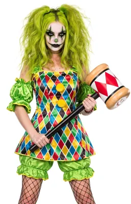 Produktbild von Horror Clown Damen Kostüm - für Fasching Halloween Größe: 44-46