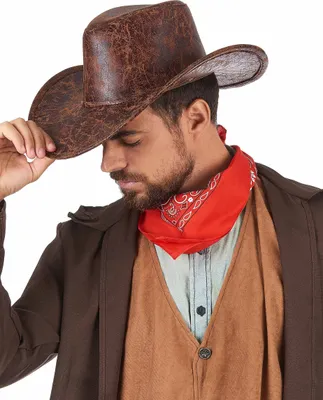 Immagine prodotto di Cappello da cowboy in Similcuoio, accessorio per costume marrone - taglia unica