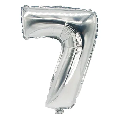 Image de PAPSTAR 86837 PAPSTAR Ballon en plastique "Chiffres", chiffre : 7, argenté