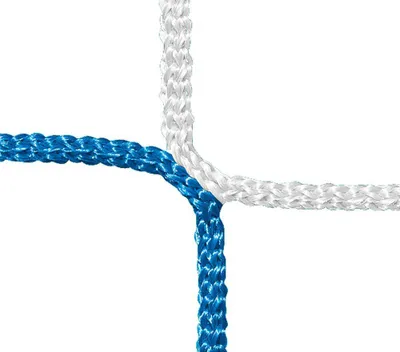 Produktbild von Huck Fussballtornetz-Paar aus PP 4 mm 80 x 150 cm weiß blau