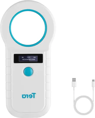 Productafbeelding van Dieren Chipscanner - ID Lezer - Dieren Registratie - Oplaadbaar OLED Display - Compact Ontwerp - Wit