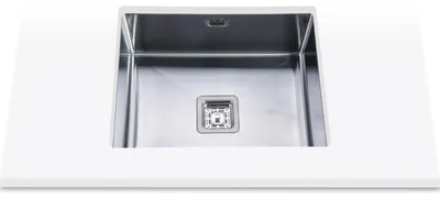 Einbauspüle rechteckig 50x40 cm 1 Becken Edelstahl Unterbau