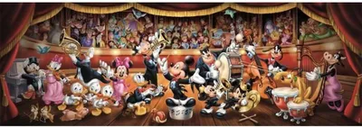 Produktbild von Clementoni 37067 - Disney Orchester - 1000 Teile Disney Collection Panorama Compact Puzzle