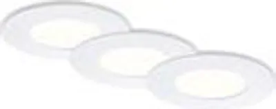Produktbild von LED Einbauleuchte Badleuchte 3er Set IP44 4,9W weiß Kunststoff Ø8,5 cm Briloner