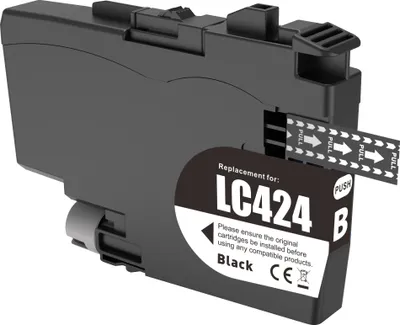 Produktbild von TECHTEK Tinte Ersetzt LC-424 (LC424BK) Kompatibel mit [Brother] DCP-J 1200, DCP-J 1200 DW, DCP-J 1200 W, DCP-J 1200 WE, DCP-J 1200 WE ecopro