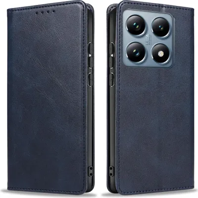 Produktbild von Handyhülle für Xiaomi 14T Pro Kunstleder Flip Cover Hülle Handytasche Case Kartenfach Farbe: Blau