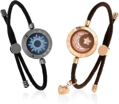 Image de Bracelets pour couples à distance tactiles Bluetooth TOTWOO en acier